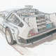 Illustration for article titled Go Back To The Future With Original Hoverboard And Delorean Concept Art